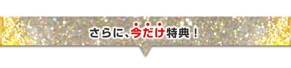 さらに、今だけ特典!