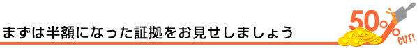 まずは半額になった証拠をお見せしましょう