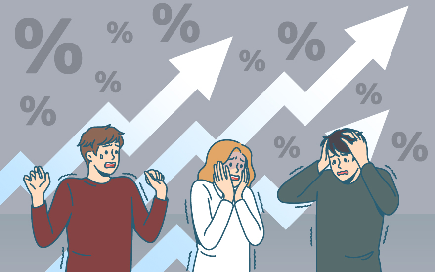 金利が上がるのが怖くて怖くてたまらない