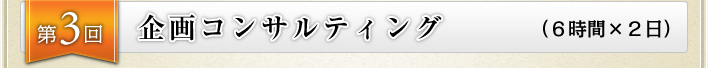 第３回企画コンサルティング（６時間×２日）